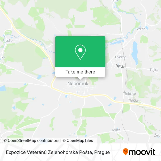 Expozice Veteránů Zelenohorská Pošta map