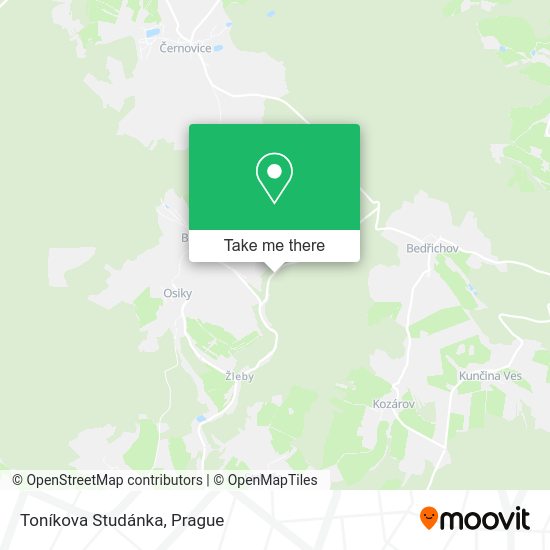 Toníkova Studánka map