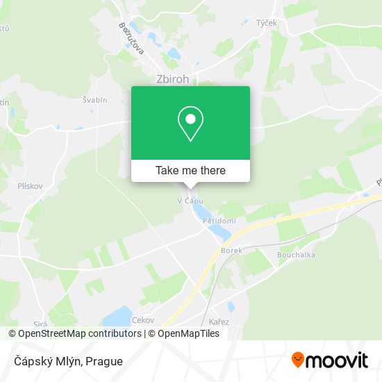 Čápský Mlýn map