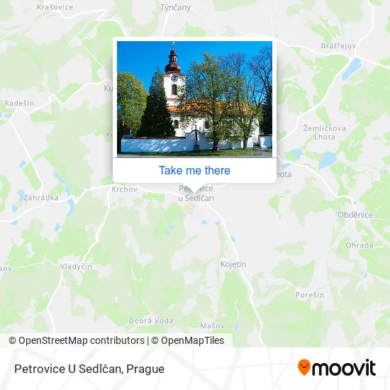 Карта Petrovice U Sedlčan