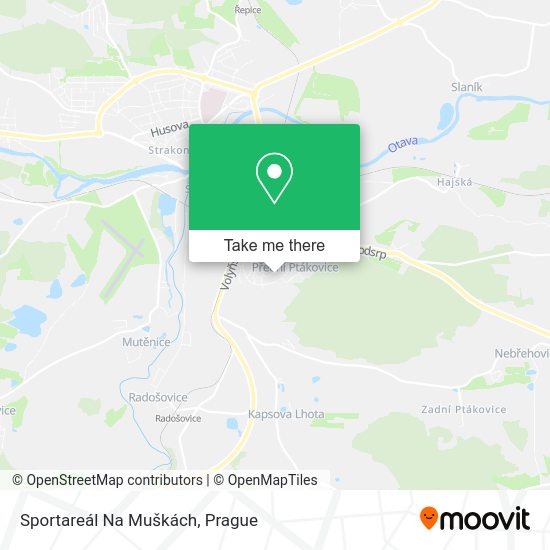 Sportareál Na Muškách map