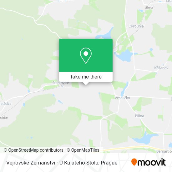 Карта Vejrovske Zemanstvi - U Kulateho Stolu