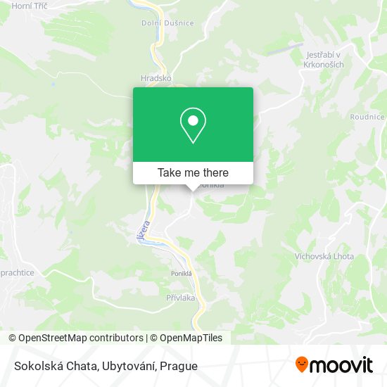Sokolská Chata, Ubytování map