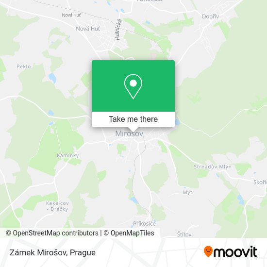 Zámek Mirošov map