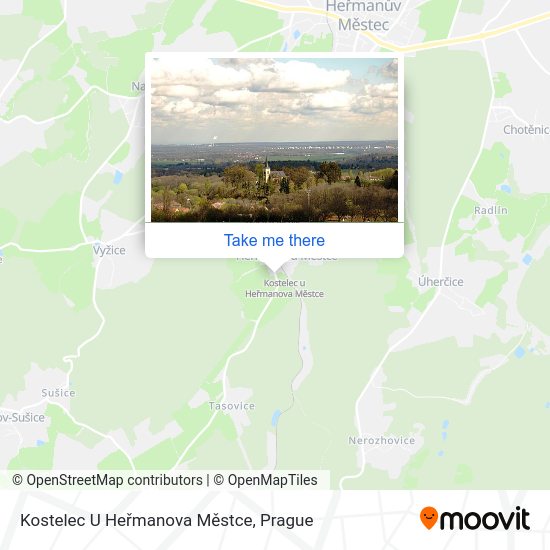 Kostelec U Heřmanova Městce map
