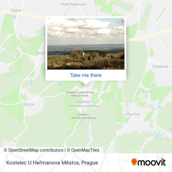 Kostelec U Heřmanova Městce map