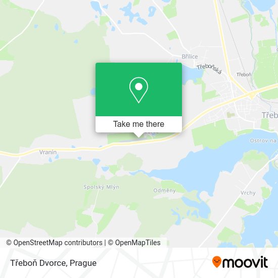Třeboň Dvorce map