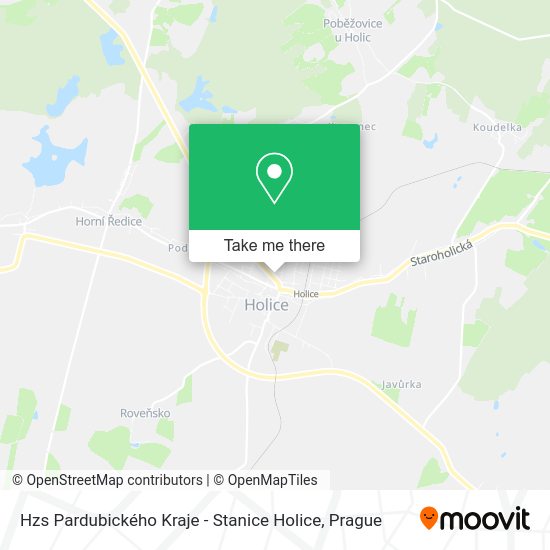 Hzs Pardubického Kraje - Stanice Holice map