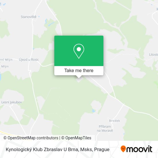 Kynologický Klub Zbraslav U Brna, Msks map