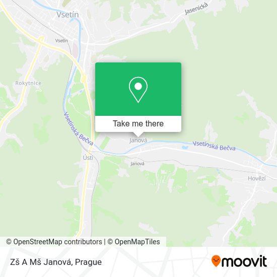 Карта Zš A Mš Janová
