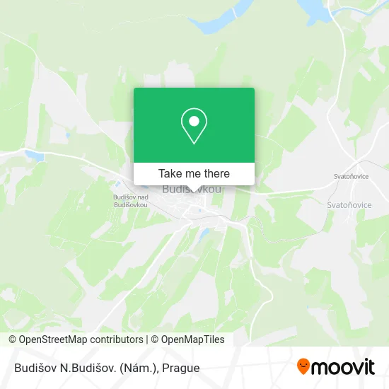 Карта Budišov N.Budišov. (Nám.)