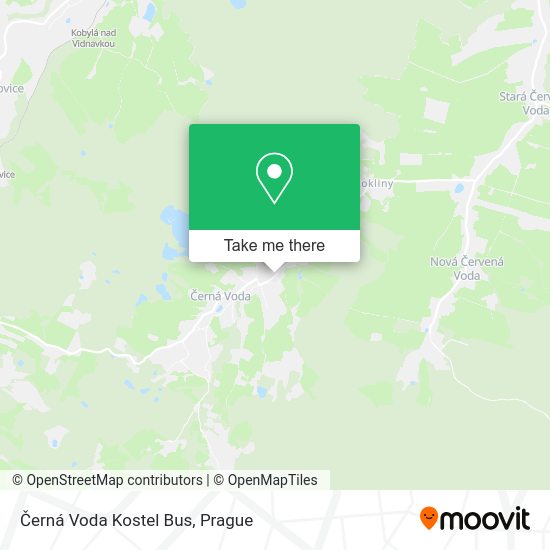Карта Černá Voda Kostel Bus