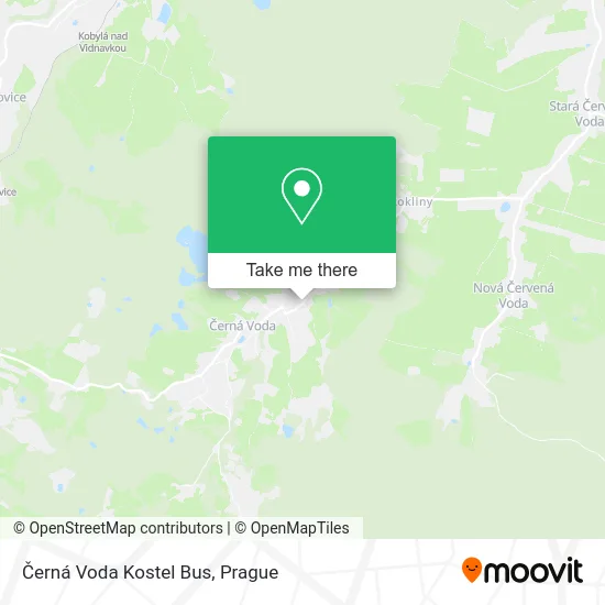 Карта Černá Voda Kostel Bus