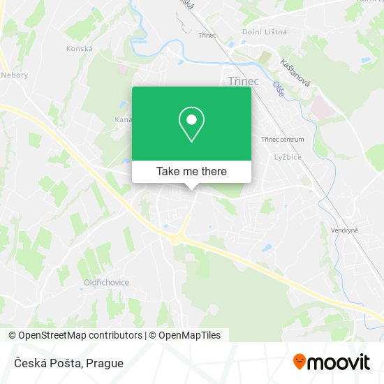Карта Česká Pošta