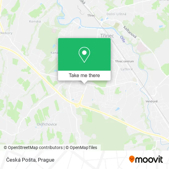 Карта Česká Pošta