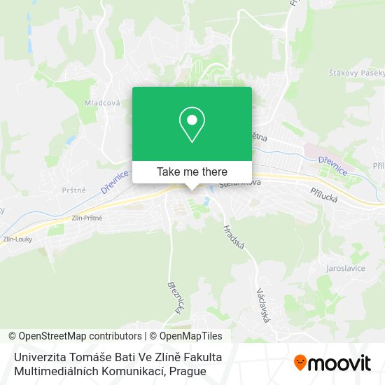 Univerzita Tomáše Bati Ve Zlíně Fakulta Multimediálních Komunikací map