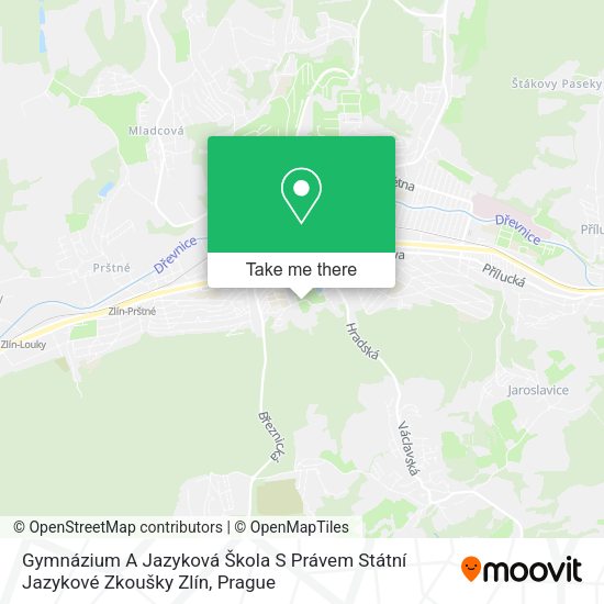 Gymnázium A Jazyková Škola S Právem Státní Jazykové Zkoušky Zlín map