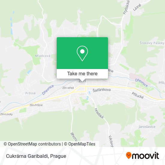 Cukrárna Garibaldi map