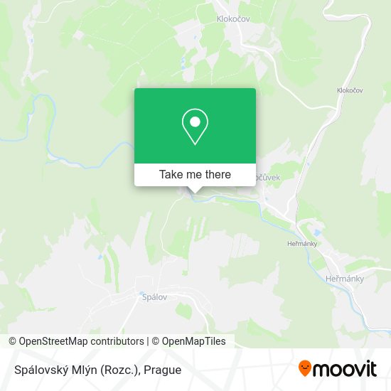 Spálovský Mlýn (Rozc.) map