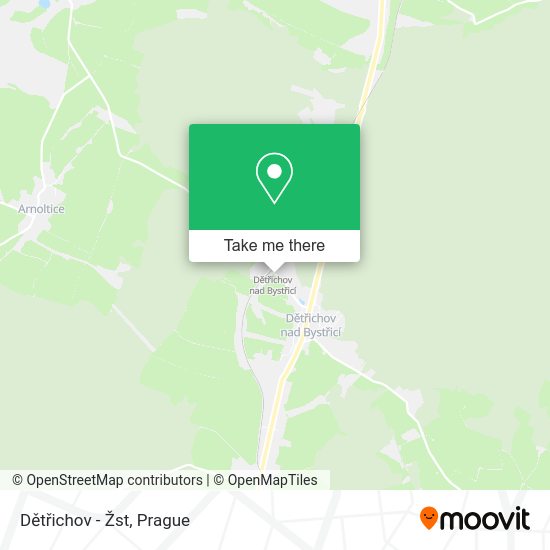 Dětřichov - Žst map