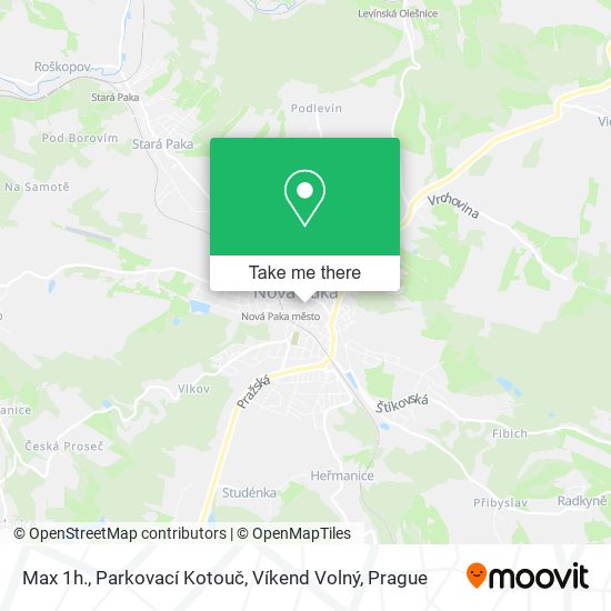 Max 1h., Parkovací Kotouč, Víkend Volný map