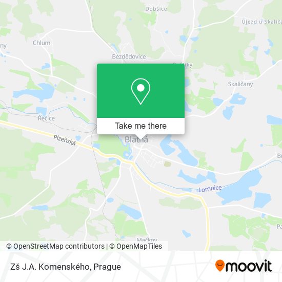 Zš J.A. Komenského map