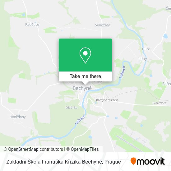 Základní Škola Františka Křižíka Bechyně map
