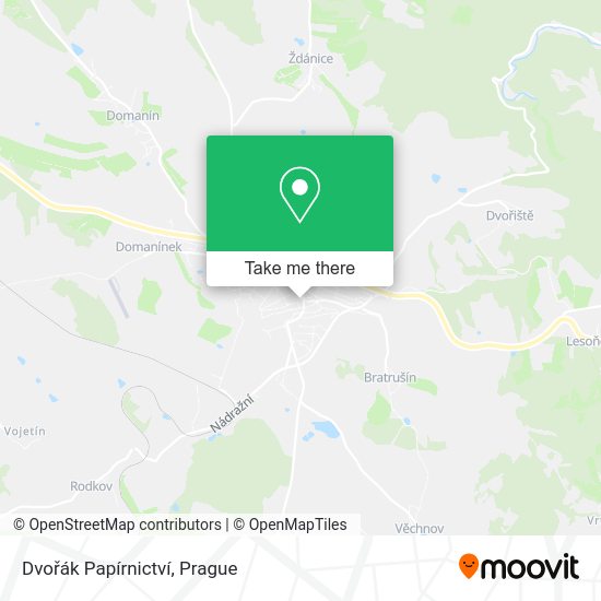 Dvořák Papírnictví map