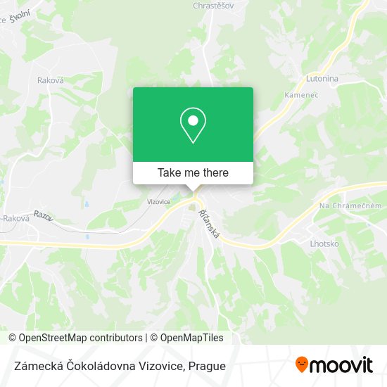 Zámecká Čokoládovna Vizovice map