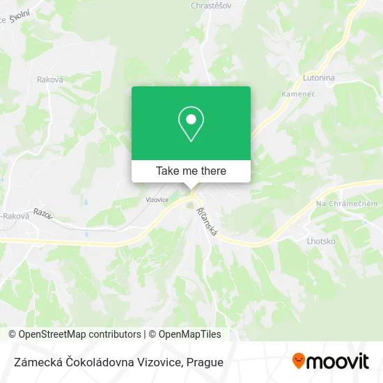Карта Zámecká Čokoládovna Vizovice