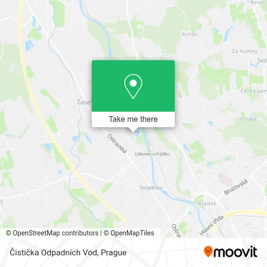 Карта Čistička Odpadních Vod