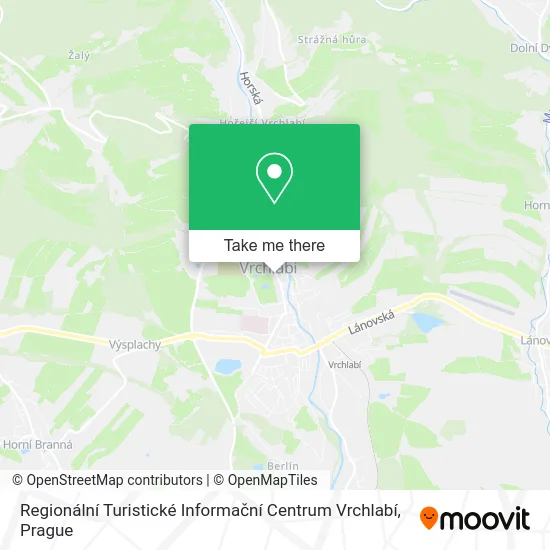 Карта Regionální Turistické Informační Centrum Vrchlabí