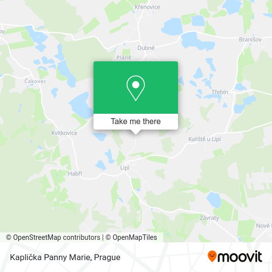 Kaplička Panny Marie map