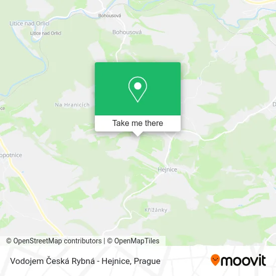 Карта Vodojem Česká Rybná - Hejnice