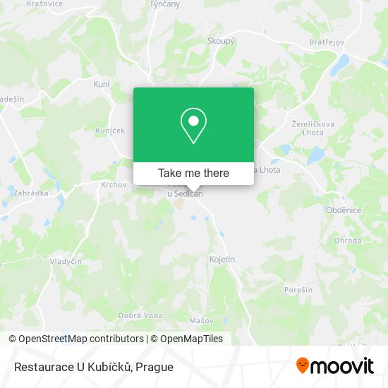 Restaurace U Kubíčků map