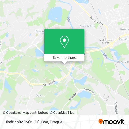Jindřichův Dvůr - Důl Čsa map
