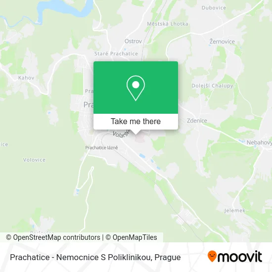 Карта Prachatice - Nemocnice S Poliklinikou
