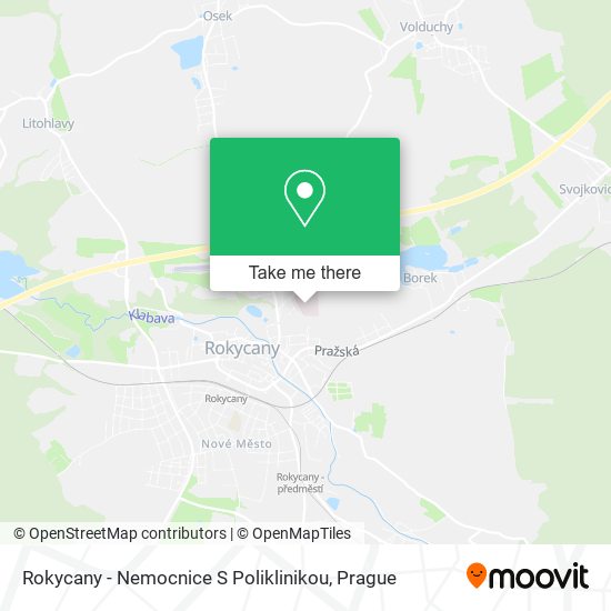 Rokycany - Nemocnice S Poliklinikou map