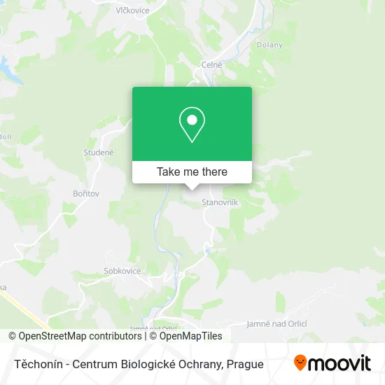 Těchonín - Centrum Biologické Ochrany map