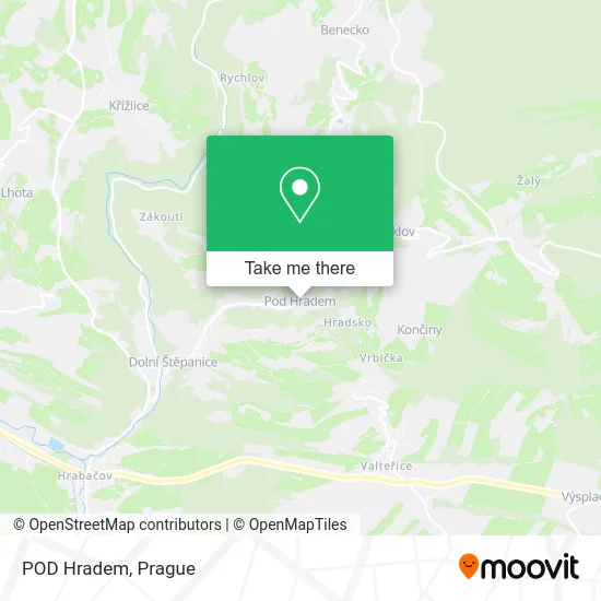 Карта POD Hradem