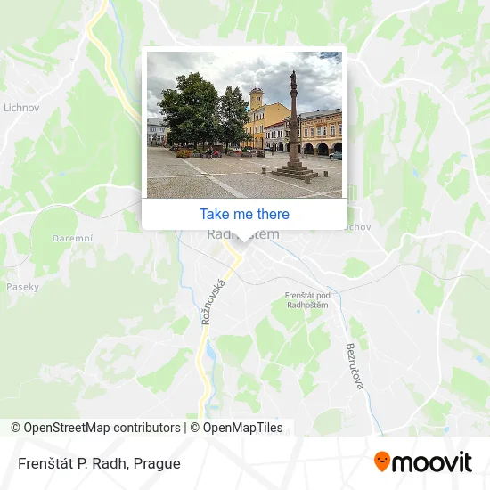 Карта Frenštát P. Radh