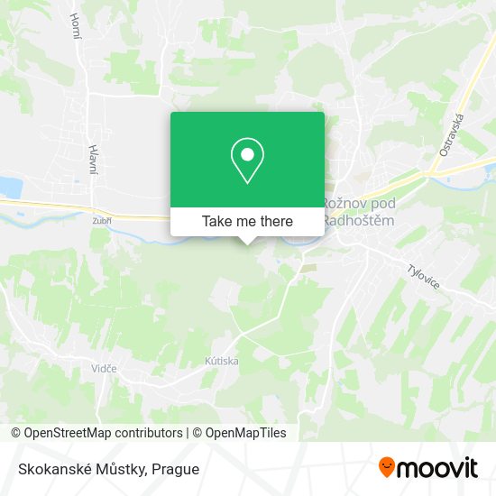 Skokanské Můstky map