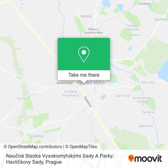 Naučná Stezka Vysokomýtskými Sady A Parky: Havlíčkovy Sady map