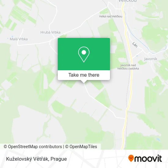 Kuželovský Větřák map