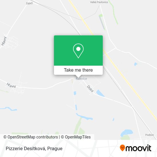 Pizzerie Desítková map