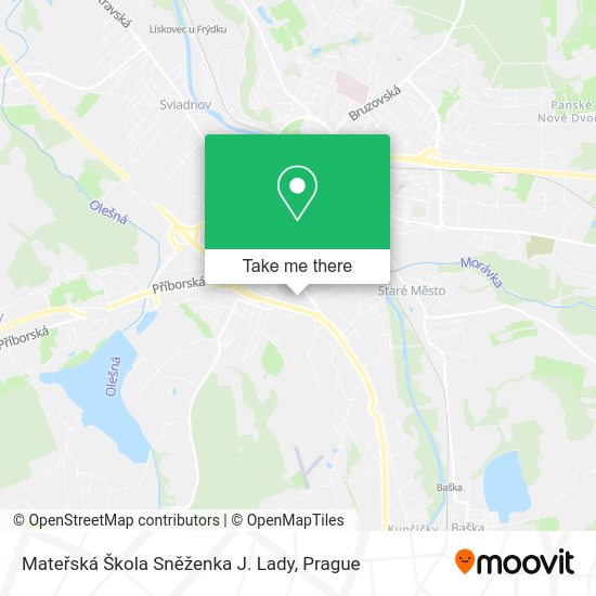 Mateřská Škola Sněženka J. Lady map