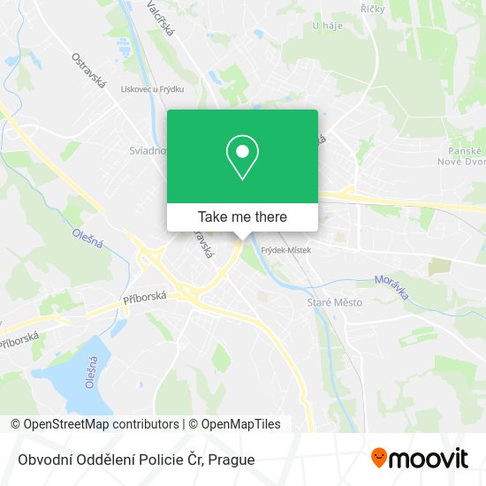 Obvodní Oddělení Policie Čr map