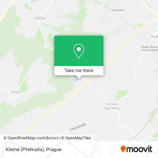 Kletné (Přehrada) map