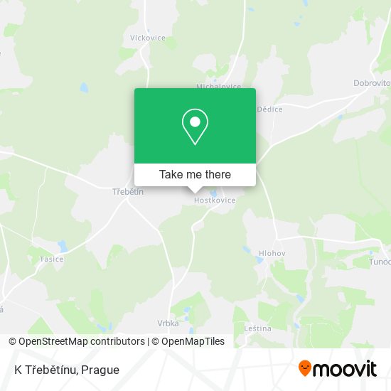 K Třebětínu map