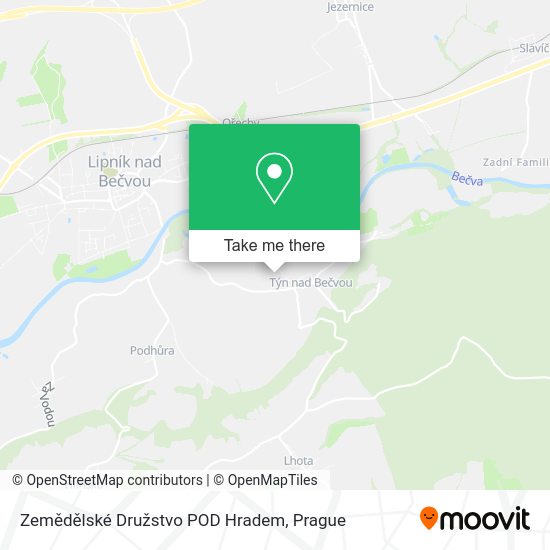 Zemědělské Družstvo POD Hradem map